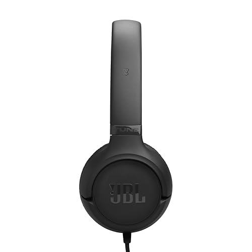 JBL Tune 530C - Wired On-Ear Headphones - Black | JBL Pure Bass Sound, Hi-Res Audio, Wide compatibility, 3-button remote with microphone, Easy EQ presets - color: Black