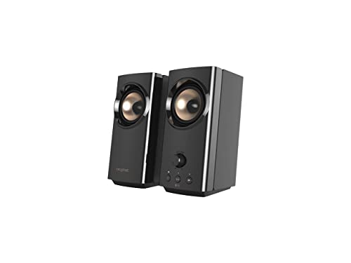 Creative T60 Compact 2.0 Desktop Speakers with Clear Dialog Audio | 2.0 speakers, Clear Dialog, Stereo Speakers, Compact Design, Desktop Audio, PC Speakers, Powerful Sound, Black