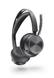 Poly - Voyager Focus 2 UC USB-A Headset (Plantronics) - Bluetooth Dual-Ear (Stereo) Headset with Boom Mic - USB-A PC/Mac Compatible - Active Noise Canceling - Works with Teams (Certified), Zoom & more - style: Headset, Teams Version