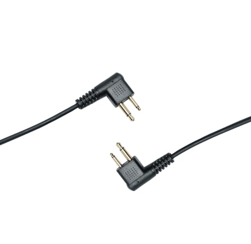 2-Pack Grey Tube Earpiece Compatible with Motorola CP200D | 2-Pack, grey acoustic tube, ergonomic earplug, PTT mic; Compatible with Motorola CLS1110 BPR40 CP185 DTR700
