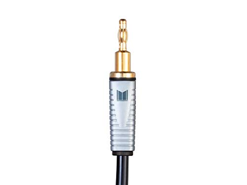 Monolith Multi-Strand Conductors Speaker Wire - 10 Feet - Pair, PE Insulated, 14AWG, Oxygen Free Copper With Gold Plated Banana Plug Connectors