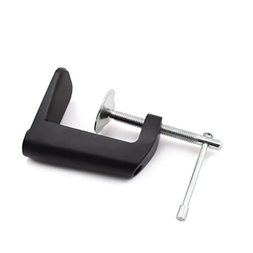 Heavy-duty Metal Table Mount Clamp C Shape Clip Bracket | Microphone Suspension Boom Scissor Arm Stand Holder with Adjustable Positioning Screw, Fits up to 2.16"/5.5cm Desktop