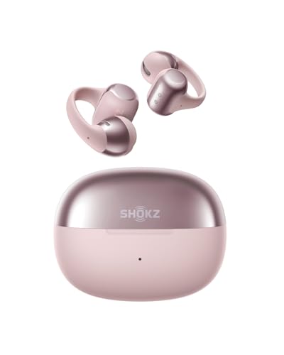 SHOKZ OpenDots ONE Open-Ear Clip-On Bluetooth Earbuds, Pink, Dolby Audio - color: Pink