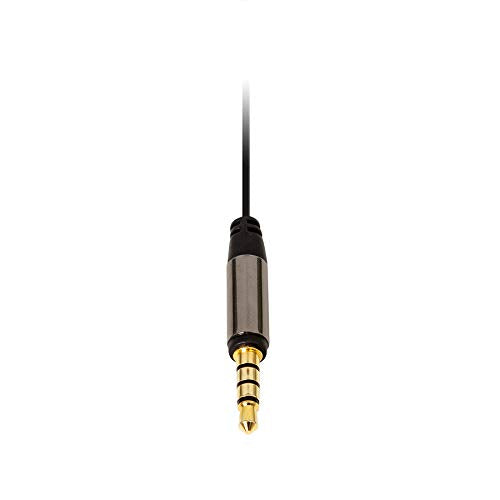 ReTrack ETPRSPLIT Retractable Premier 5-Feet Audio Splitter Cable with Volume Controls, Black/Silver - color: Black/Silver