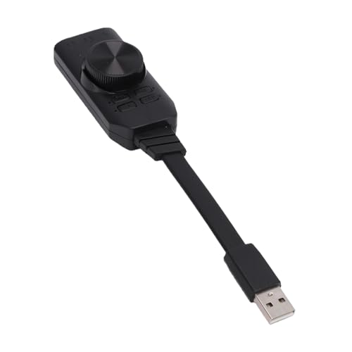 USB Sound Card 7.1 Surround Sound Adapter USB Audio Adapter External Card with Volume Control Mic Mute Game Effects for PC Laptop Desktop