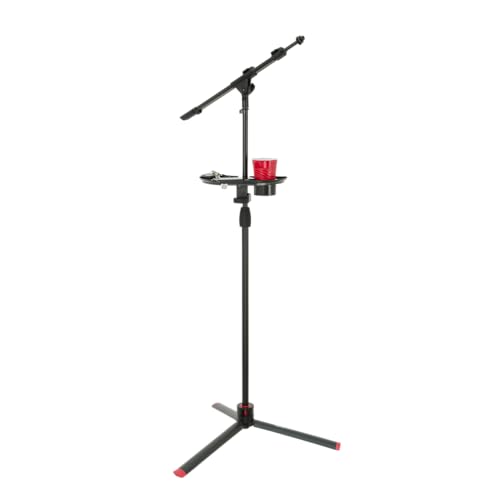 Gator Frameworks Microphone Stand Accessory Tray with Drink Holder and Guitar Pick Tab, 12" x 7" (GFW-MIC-ACCTRAY) - size: 12" x 7" Standard Tray, style: Standard Tray