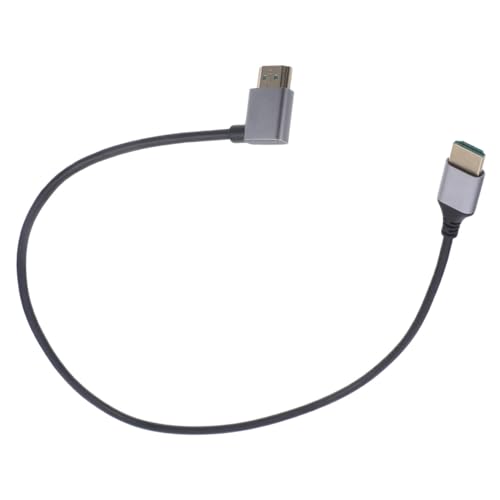 Alasum Right Angle Video Cable Connector for Monitors and Tvs Flexible Connector Wire Male to Male Adapter for Home Theater and Gaming Systems