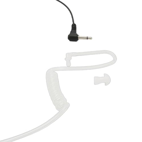 3.5mm Only Surveillance Acoustic Tube Earpiece Compatible with Two-Way Radios,with Clear Acoustic Coil Tube earpiece Audio,Radio earpiece for Police radios