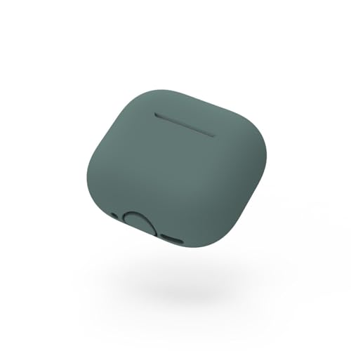 Thin Silicone Cover Effect Design Earbud Case Smooth Charging Silicone Protector for Earbuds Snug Case with Design - color: Light green