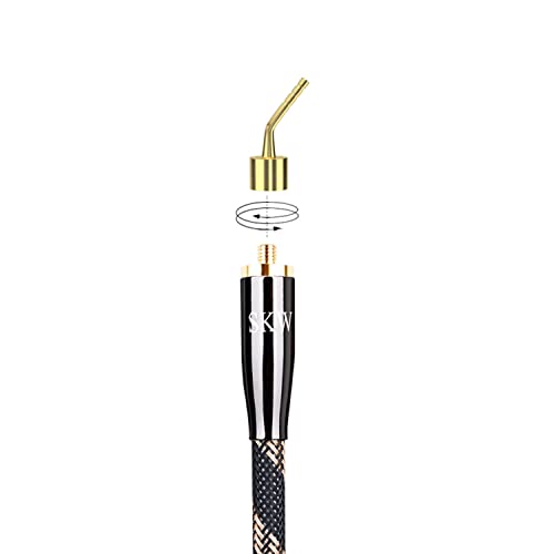 SKW Speaker Wire Connectors, Convertible Connectors Gold Plated Speaker Pin Plugs, 2 mm Pin Banana Screw Plug for Speaker Cable (4pcs) | 24K gold-plated plugs, convertible for binding posts and spring clips, no soldering required, for amplifier home theat
