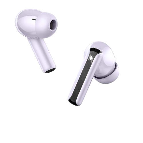 Wireless Earbuds, Bluetooth 5.4 Headphones HiFi Stereo, Bluetooth Earbuds with 4 ENC Mics, 48H Playtime Ear Buds with LED Display Charging Case, IP7 Waterproof in Ear Earphones B-Purple