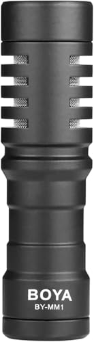 BOYA by-MM1 Shotgun Video Microphone, Universal Compact On-Camera Mini Recording Mic, Directional Condenser for DSLR, Camcorder, iPhone, Android Smartphones, Mac, Tablet