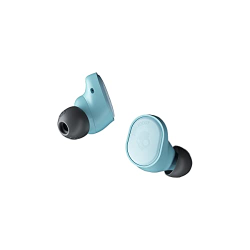 Skullcandy Sesh Evo in-Ear Wireless Earbuds, 24 Hr Battery, Microphone, Works with iPhone Android and Bluetooth Devices - Bleached Blue - color: Bleached Blue
