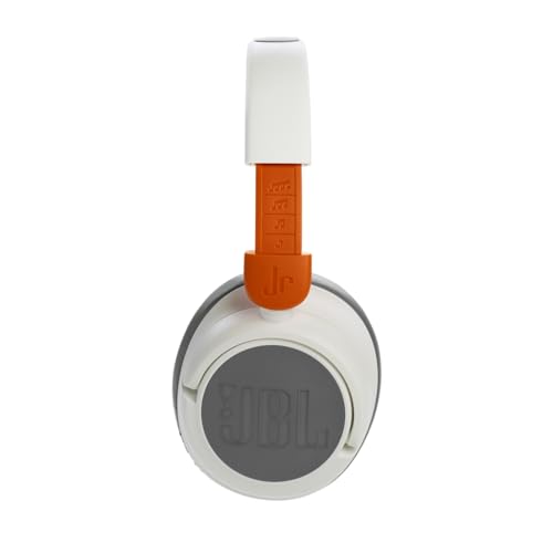 JBL JR 460NC - Cancelling Kids Headphones - White | JBL Safe Sound, Active Noise Cancelling, Communicate with built-in mic, Up to 20-hour battery life and quick recharging