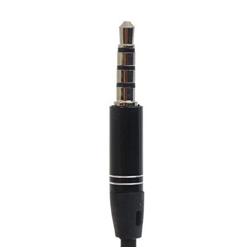 3.5mm to 2.5mm Cable 3.5mm TRRS Male to 2.5mm TRRS Male Stereo Mic Aux Cord Auxiliary Cable, 1.2m, Black