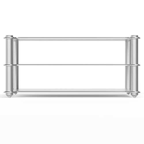 DoukAudio Aluminum Audio Rack Stand: Multi Layer Desktop HiFi Shelf for Amplifier Preamp DAC Ventilated Modular Storage Rack CNC Build Home Studio Setup