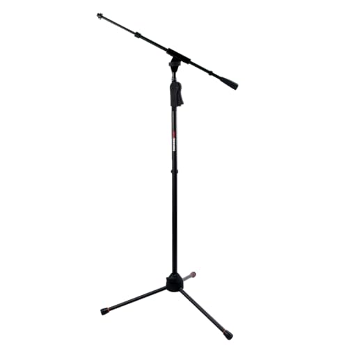 Gator Frameworks Deluxe Tripod Microphone Stand with Clutch Height Adjustment and Telescopic Boom Arm, (GFW-MIC-2120)