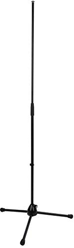 K&M König & Meyer 20130.500.55 Tripod Microphone Stand, Lightweight Base, Sturdy Folding Legs, Adjustable Height Clutch Up To 63”, Storage/Travel Compact Design, Pro Grade, German Made, Black