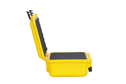 MEIJIA All Weather IP67 Waterproof Hard Camera Case,Hard Protective Case,Hard Case with Customizable Foam,Fit Use of Drones,Camera,Equipments,Pistols(Yellow,13.35 x11.63x5.98inches) - color: Yellow, size: 13.35 x11.63x5.98inches
