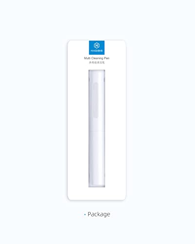 Hagibis Cleaning Pen for Airpods Pro 1 2 3 Multi-Function Cleaner Kits Soft Brush for Bluetooth Earphones Case Cleaning Tools for iPhone 16 15 Pro Max LEGO Camera Lens (White) - color: White