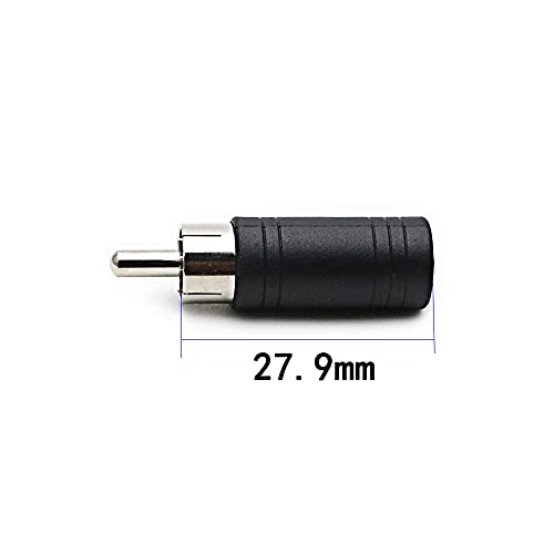 3.5mm Female to RCA Male Adapter 3-Pack RCA Plug to 1/8" Female Mono Jack Audio Connector Converter,for Receiver, Subwoofer, Speaker, Audio Equipment