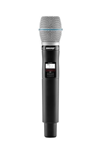 Shure QLXD2/B87A Handheld Transmitter with BETA 87A Vocal Mic Capsule - for use with QLX-D Digital Wireless Microphone Systems, Receiver Sold Separately | G50 Band (QLXD2/B87A=-G50) - style: Handheld Transmitter w/ Mic Capsule Only