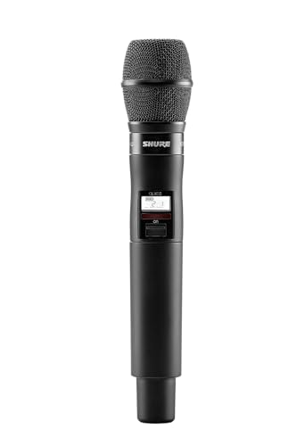 Shure QLXD2/KSM9 Handheld Transmitter with KSM9 Black Vocal Mic Capsule - for use with QLX-D Digital Wireless Microphone Systems, Receiver Sold Separately | H50 Band (QLXD2/KSM9=-H50) - style: H50 Band (534-598 MHz)