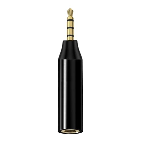 2.5mm Male to 3.5mm Female Headphone Audio Adapter, Black