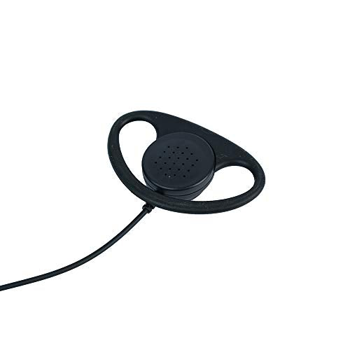 Ear Pieces for Motorola Radios, 2 Pin D Shape Police Earpiece Headset with Mic Ptt for Motorola 2 Way Radio Wakie Talkie Cls1110 Cp200d Cp200 | M1 2-pin, D-ring ear hook, inline PTT mic; Compatible with CP200 CP200D CLS1110 CLS1410 GP300 PR400 RDM2070D
