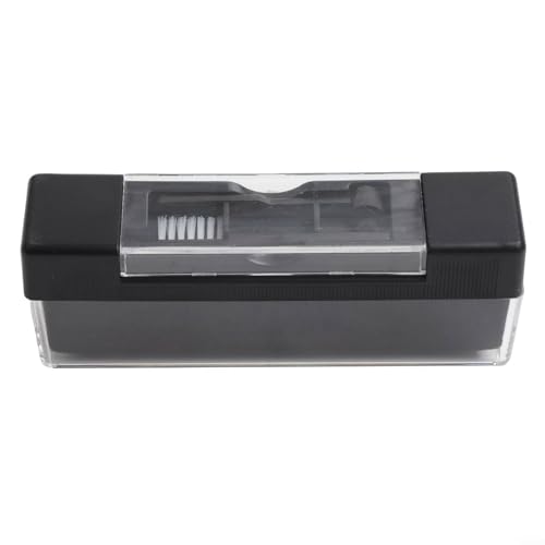 3-in-1 Vinyl Record Cleaning Brush Set with Velvet Groove Cleaner, Carbon Fiber Stylus Brush & Anti-Static PS Shell Case — for Record Care, Dust and Static Removal, Compact Storage Design