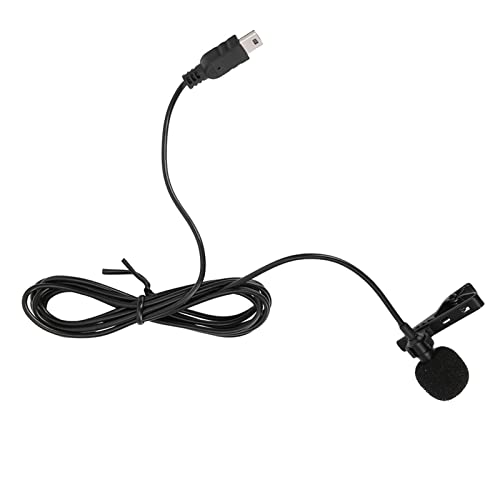 Professional USB Stereo External Microphone with Clip High Sensitivity Omnidirectional Sound Recording for Hero 3 3 Plus 4 Cameras Black 59 Inch Cable