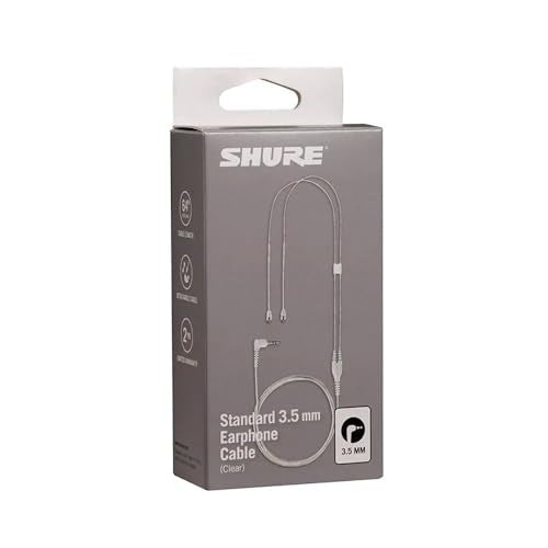 Shure EAC64CL 64 -Inch Detachable Earphone Cable for SE215, SE315, SE425 and SE535 Earphones (Clear) - color: Clear Cable, size: 64" Cable