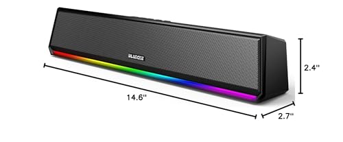 Bluedee Computer Speakers for Desktop PC, Bluetooth & USB PC Sound Bar RGB