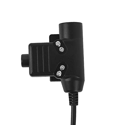U94 PTT System Adapter Headset Adaptor Compatible with Hytera HYT pd602i pd682i pd662i hp602 hp682 bd519 bd6302 pd680 x1p x1e (Military NATO US Wiring,Wired,Black)