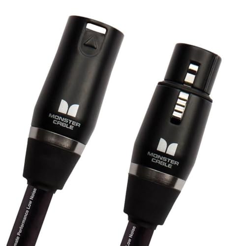 Monster Cable Prolink Studio Pro 2000 XLR Microphone Cable, 10 Foot Balanced Mic Cable, Gold XLR Male to Female Connectors, Multi-Gauge Wire Network Studio Cable - size: 10 Ft.
