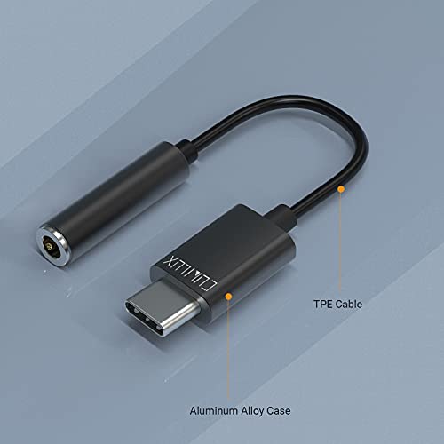 USB C Headphone Adapter with 192KHz/24-bit DAC Compatible with Samsung S25/S24/S23/S22 Ultra, Tab S10/S9/S8/S7/S6, iPhone 17/16/15, iPad Pro 13/12.9/11, iPad Air 13/11h, Pixel 10/9/8/7/6 Pro - color: Black, 192KHz/24-bit