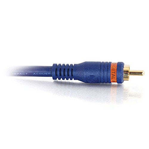 C2G Legrand Velocity S/PDIF Cable, Blue Digital Audio Coax Cable, 3 Foot Digital Audio Cable to Use As Home Theater Coaxial Cable, 1 Count, C2G 29114 - color: Blue, size: 3 Feet, style: Velocity Coax