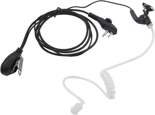 WODASEN BD502i Walkie Talkie Acoustic Tube Earpiece with PTT/VOX Mic Push to Talk Button Headset for Hytera HYT BD502i BD552i TC-508 PD502i BD552i BD602i PD402i PD482i TC-610 RCA XR150 RDR2500