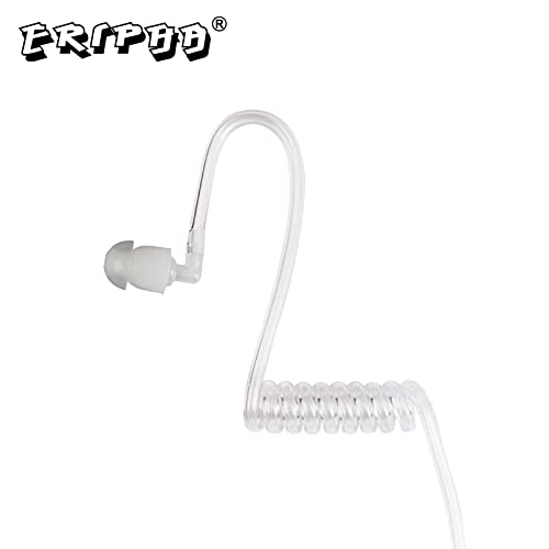 2-Pin Earpiece with PTT Mic for Motorola BPR40/CLS/DLR Series | 2-Way Radio Air-Tube Surveillance Headset (10-Pack)