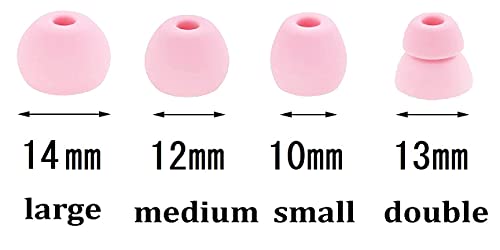 Replacement Ear Tips Silicone Earbuds Buds Eartips Set Compatible with Powerbeats Pro Wireless Earphone Headphones,4 Pairs, Cloud Pink (PP4p) - color: Cloud Pink