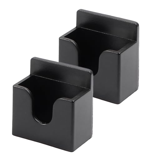 2PCS Black Radio Microphone Hanger, 30x30x16mm, Style 2 | Adhesive Back, CB Microphone Holder, Plastic Car Mic Hanger, For Cars Homes Offices - size: 30 x 30 x16 mm ,Style 2