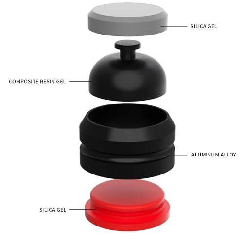 Preffair Audio Speaker Aluminum/Silicone Isolation Feet Turntable Damper Vibration Stopper Stand Absorption Shock Pad for Amplifier Preamp DAC Devices 4Pcs (Gray, 1.73"x1.18") - color: Gray