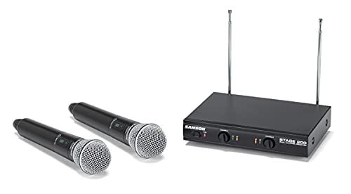 SAMSON Stage 200 Handheld Dual-Channel Wireless System with (2) Q6 Dynamic Microphones (Group B)