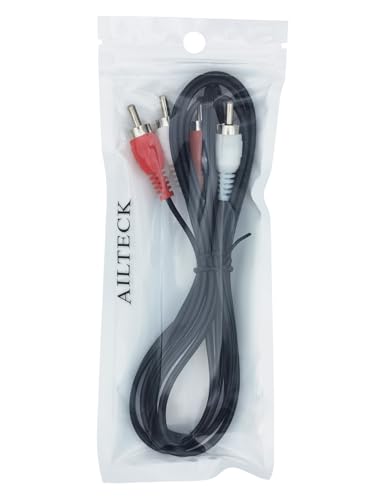 5FT RCA Audio Cable, 2-Male to 2-Male RCA Stereo Cable Compatible for Speaker Amplifier Gaming Consoles Car Audio