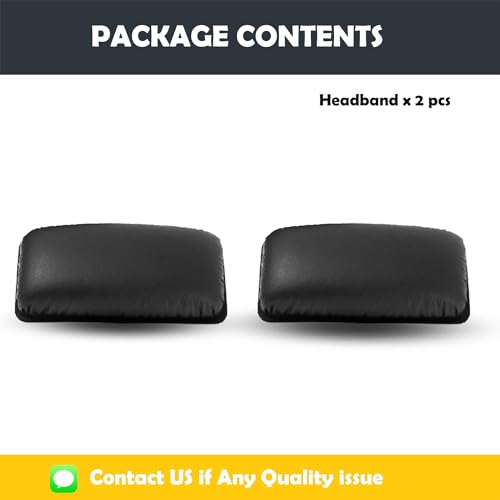Premium Headband Replacement Cushions Compatible with Sennheiser HDR185/RS185,HDR195/RS195 Headphones (2 Pack) Headband with Softer Protein Leather/Memory Foam