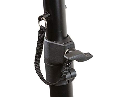 Monoprice PA 스피커 스탠드, 에어 쿠션 포함, 조절 가능 - 한 쌍, 높이 조절 가능 104.2-192.9cm(41.5-74.5인치), 59kg(130파운드) 스탠드당 적재 용량, 튼튼한 스틸