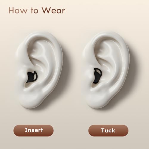 Sleep Earbuds Bluetooth with Noise Blocking for Side Sleepers | Wireless Sleeping Headphones,with LED Display,Invisible Sleep Earbuds,Black - color: Black