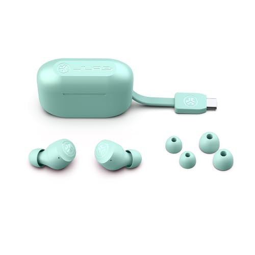 JLab Go Air Pop True Wireless Earbuds, in Ear Headphones, Bluetooth Earphones, Ear Buds with 32H Playtime, Bluetooth Earbuds with Microphone, USB Charging Case, Dual Connect, EQ3 Sound, Mint - color: Mint