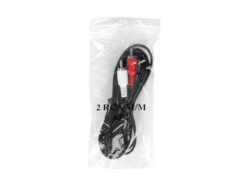 Monoprice 6ft 2 RCA Plug/2 RCA Plug M/M Cable - Black - size: 1 Count (Pack of 1)