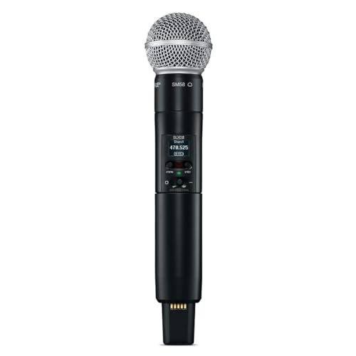 Shure SLXD2/SM58 Handheld Transmitter with SM58 Vocal Mic Capsule - for use with SLX-D Digital Wireless Microphone Systems, Receiver Sold Separately | H55 Band (SLXD2/SM58=-H55) - style: H55 Band (514-558 MHz)